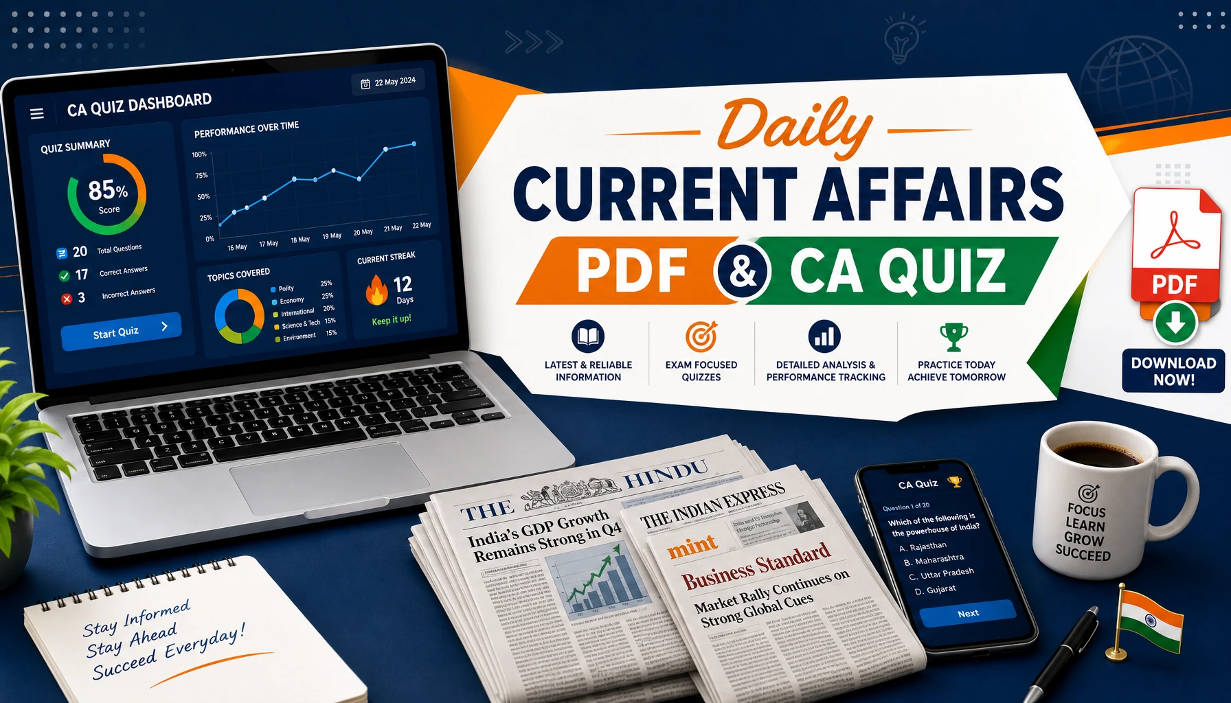 Daily Free Current Affairs PDF Download & Daily CA Quiz Online Test with Detailed Analytics